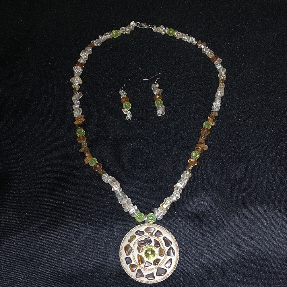 Beautiful Handmade Necklace w/ matching earrings